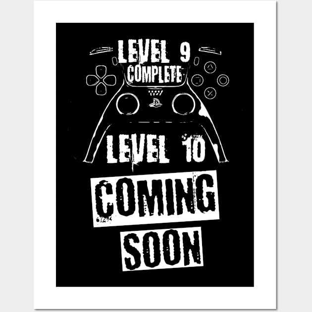 Level 9 Complete, white theme Wall Art by Nana On Here